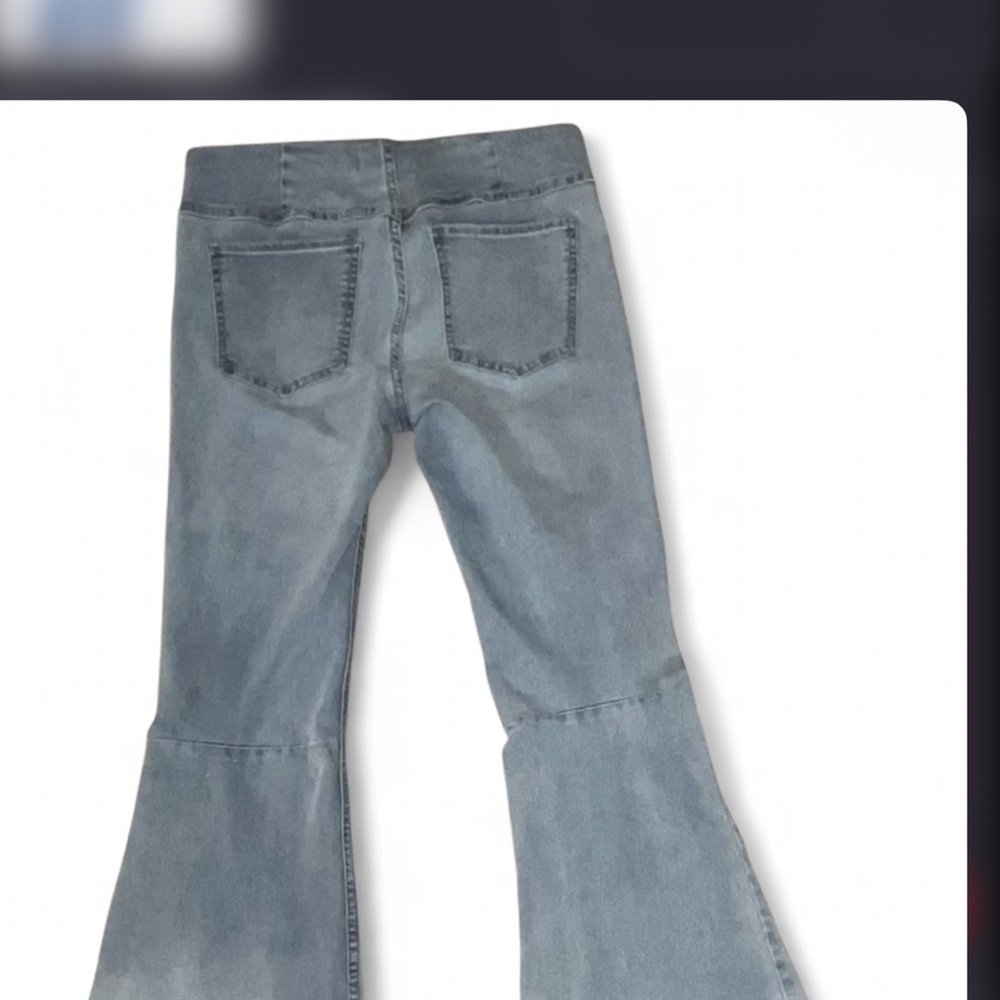 Free People We The Free Penny Pull On Flare Jeans Size 28 Low Rise Bell Bottom - Picture 4 of 5